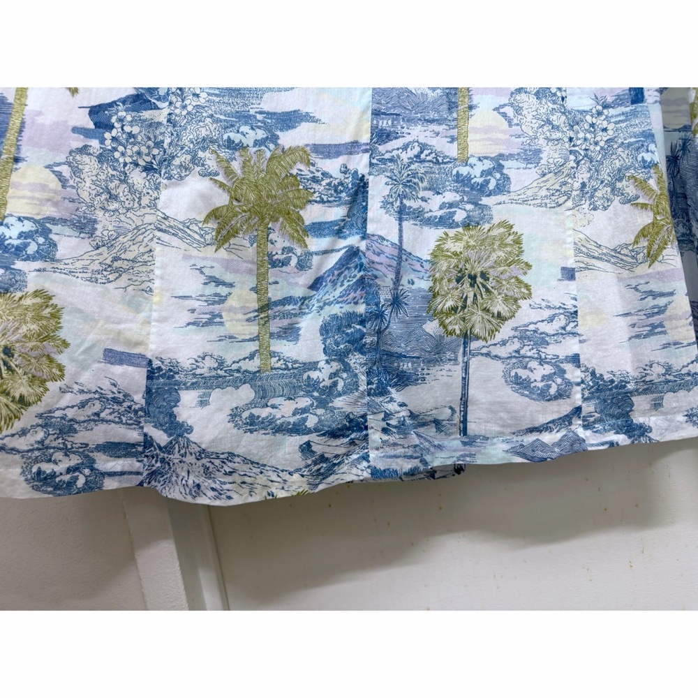 Emporio Sirenuse Tracey Vesuvius Caftan Maxi Dress Blue Volcano Floral Print M L - Picture 15 of 16